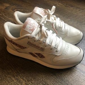 Reebok Cream and Pink Athletic Shoes